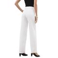 Plus Size Women's Classic Bend Over® Pant by Roaman's in White (Size 26 W) Pull On Slacks