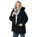 Plus Size Women's Microfiber Down Parka by Woman Within in Black (Size 2X) Winter Coat