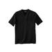 Men's Big & Tall Shrink-Less™ Lightweight V-Neck Pocket T-Shirt by KingSize in Black (Size L)