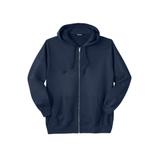 Men's Big & Tall Fleece Zip-Front Hoodie by KingSize in Navy (Size 2XL) Fleece Jacket