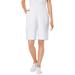 Plus Size Women's 7-Day Knit Short by Woman Within in White (Size L)