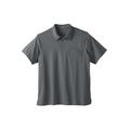 Men's Big & Tall Heavyweight Jersey Polo Shirt by KingSize in Steel (Size 7XL)