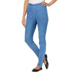 Plus Size Women's Fineline Denim Jegging by Woman Within in Light Stonewash (Size 28 WP)