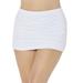 Plus Size Women's Shirred High Waist Swim Skirt by Swimsuits For All in White (Size 18)