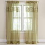 Wide Width BH Studio Pleated Voile Rod-Pocket Panel by BH Studio in Sage (Size 56" W 72" L) Window Curtain