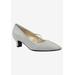 Wide Width Women's Idenah Pump by J. Renee in Silver Glitter (Size 8 W)