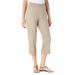 Plus Size Women's Capri Fineline Jean by Woman Within in Natural Khaki (Size 22 WP)