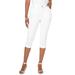 Plus Size Women's Invisible Stretch® Contour Capri Jean by Denim 24/7 in White Denim (Size 18 W) Jeans