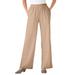 Plus Size Women's 7-Day Knit Wide-Leg Pant by Woman Within in New Khaki (Size M)