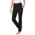 Plus Size Women's Straight-Leg Stretch Jean by Woman Within in Black Denim (Size 22 WP)