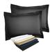 2-Pack Tailored 65/35 Poly/Cotton Sham by Levinsohn Textiles in Black (Size STANDARD)