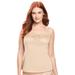 Plus Size Women's Silky Lace-Trimmed Camisole by Comfort Choice in Nude (Size M) Full Slip