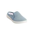 Extra Wide Width Women's The Camellia Slip On Sneaker Mule by Comfortview in Light Denim (Size 12 WW)