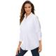 Plus Size Women's Long-Sleeve Kate Big Shirt by Roaman's in White (Size 30 W) Button Down Shirt Blouse