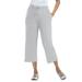 Plus Size Women's Sport Knit Capri Pant by Woman Within in Heather Grey (Size 1X)