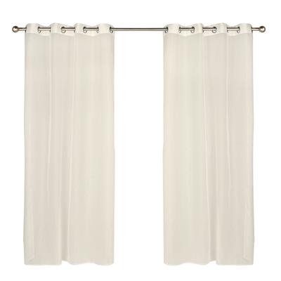 Wide Width Escape Grommet Top Panel by Commonwealth Home Fashions in Ivory (Size 54" W 84" L)