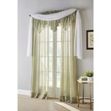 Wide Width BH Studio Crushed Voile Rod-Pocket Panel by BH Studio in Fern (Size 51" W 95" L) Window Curtain