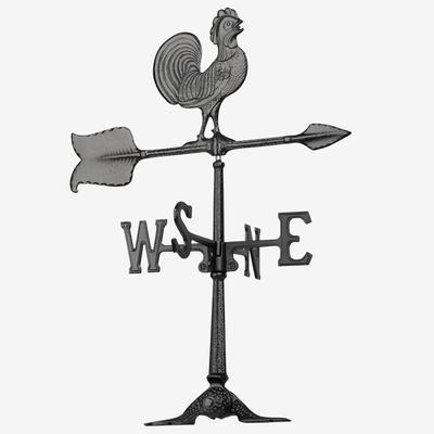 Rooster Accent Weathervane by Whitehall Products in Black