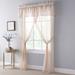 Wide Width BH Studio Crushed Voile 5-Pc. One-Rod Set by BH Studio in Ecru (Size 60" W 84" L) Window Curtain