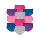 Plus Size Women's Nylon Brief 10-Pack by Comfort Choice in Midtone Pack (Size 15) Underwear