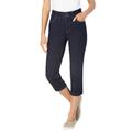 Plus Size Women's Secret Solutions™ Tummy Smoothing Capri Jean by Woman Within in Indigo (Size 26 W)