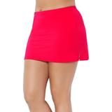 Plus Size Women's Side Slit Swim Skirt by Swimsuits For All in Hot Lava (Size 16)
