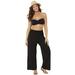 Plus Size Women's Dena Beach Pant Cover Up by Swimsuits For All in Black (Size 10/12)