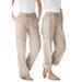 Plus Size Women's Convertible Length Cargo Pant by Woman Within in Natural Khaki (Size 34 W)