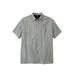 Men's Big & Tall Striped Short-Sleeve Sport Shirt by KingSize in Black Multi Stripe (Size 3XL)