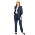 Plus Size Women's 2-Piece Stretch Crepe Single-Breasted Pantsuit by Jessica London in Navy (Size 32 W) Set