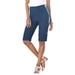 Plus Size Women's Comfort Stretch Bermuda Jean Short by Denim 24/7 in Medium Stonewash (Size 18 W)