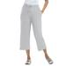 Plus Size Women's Sport Knit Capri Pant by Woman Within in Heather Grey (Size L)