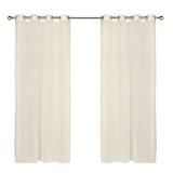 Wide Width Escape Grommet Top Panel by Commonwealth Home Fashions in Ivory (Size 54" W 108"L)