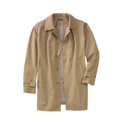 Men's Big & Tall Water-Resistant Trench Coat by KingSize in Khaki (Size 5XL)