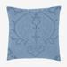 Amelia 16" Square Pillow by BrylaneHome in Ashley Blue