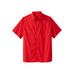 Men's Big & Tall Short-Sleeve Pocket Sport Shirt by KingSize in True Red (Size 9XL)