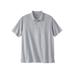 Men's Big & Tall Shrink-Less™ Piqué Polo Shirt by KingSize in Heather Grey (Size 6XL)