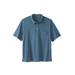 Men's Big & Tall Shrink-Less™ Lightweight Polo T-Shirt by KingSize in Heather Slate Blue (Size XL)