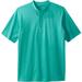 Men's Big & Tall Shrink-Less™ Lightweight Henley T-Shirt by KingSize in Tidal Green (Size 6XL) Henley Shirt