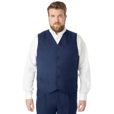 Men's Big & Tall KS Signature Easy Movement® 5-Button Suit Vest by KS Signature in Navy (Size 54)