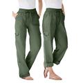 Plus Size Women's Convertible Length Cargo Pant by Woman Within in Olive Green (Size 28 WP)