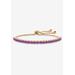 Women's Gold-Plated Bolo Bracelet, Simulated Birthstone 9.25" Adjustable by PalmBeach Jewelry in February