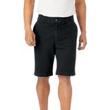 Men's Big & Tall 10" Flex Full-Elastic Waist Chino Shorts by KingSize in Black (Size 54)
