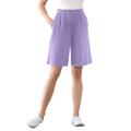 Plus Size Women's 7-Day Knit Short by Woman Within in Soft Iris (Size L)