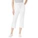 Plus Size Women's Sport Knit Capri Pant by Woman Within in White (Size S)