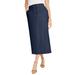 Plus Size Women's Tummy Control Bi-Stretch Midi Skirt by Jessica London in Navy (Size 26 W)