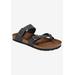 Women's Gracie Sandal by White Mountain in Black Leather (Size 7 M)