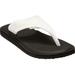 Wide Width Women's The Sylvia Soft Footbed Thong Slip On Sandal by Comfortview in White (Size 10 W)