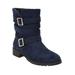 Wide Width Women's The Madi Boot by Comfortview in Navy (Size 9 W)