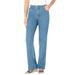 Plus Size Women's Bootcut Stretch Jean by Woman Within in Light Wash Sanded (Size 34 WP)